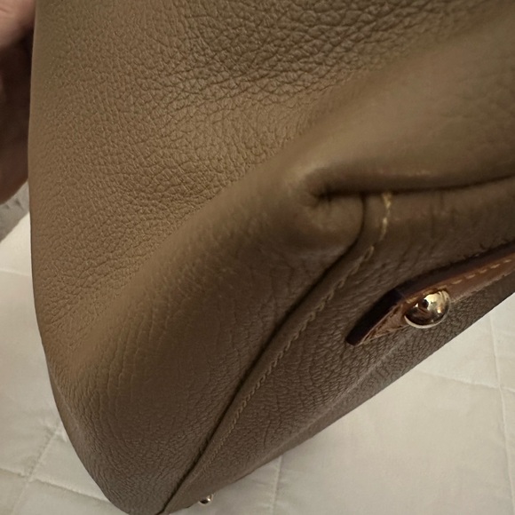 Dooney & Bourke Taupe Leather Handbag - Picture 7 of 15